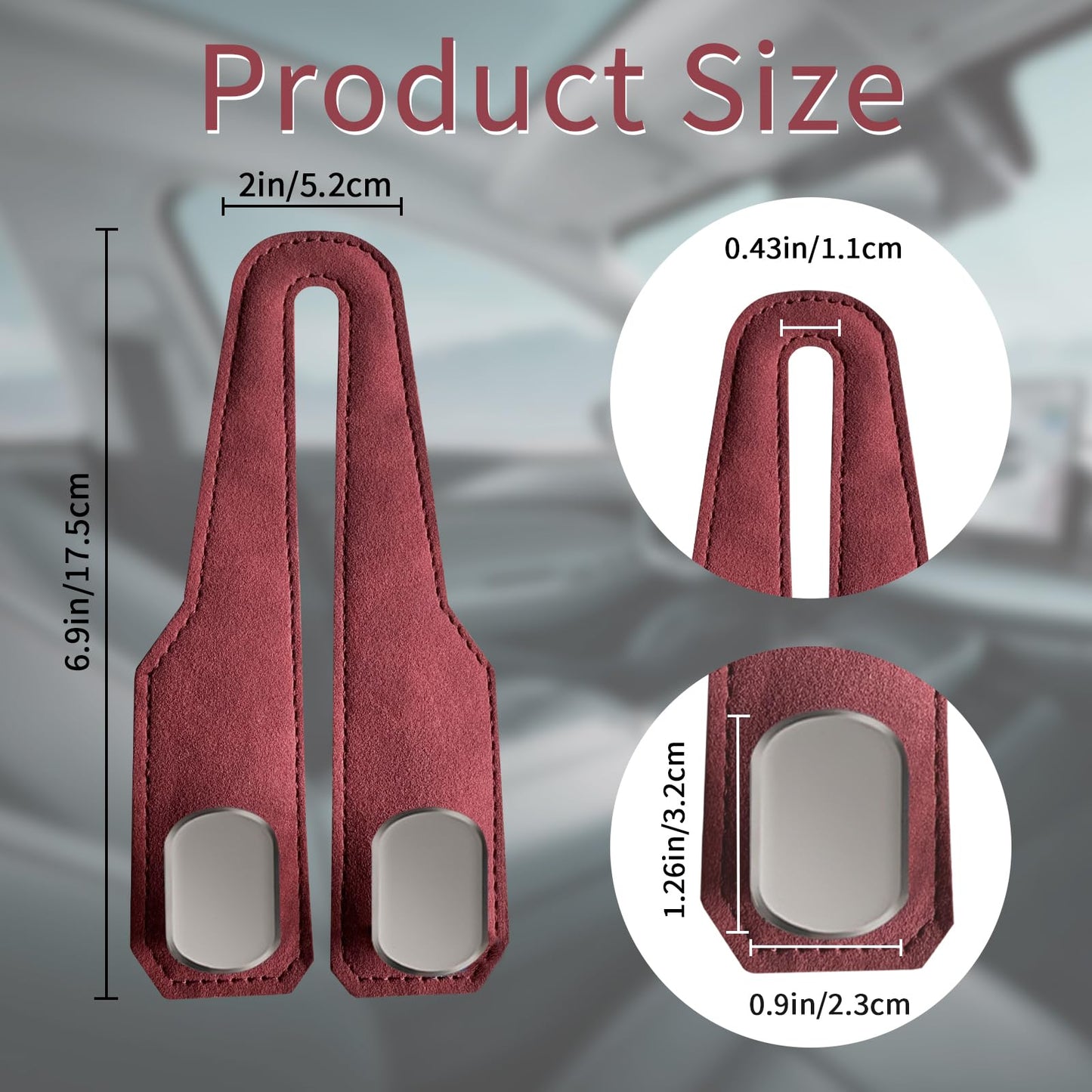 RAOZBE Car Seat Headrest Hooks for Purses and Bags, 4 Pack Bag Purse Holder for Car With Double Metal Hooks, Car Purse Hanger, Headrest Back Seat Handbags Hook Cute Hanging Accessories, hot pink