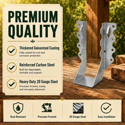 (20 Pack) 2" X 6" Joist Hanger 18 Gauge Double Shear Face Mount Joist Hangers for Wood, Floor Deck and Ceililng Joists
