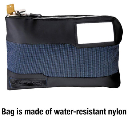 Master Lock Money Bag with Key Lock and Zipper for Cash, 11-1/2 in. Long Locking Portable Travel Money Pouch Protects Passports, Valuables, 7120D