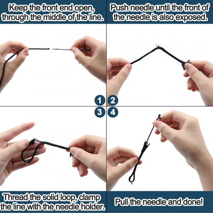 9KM DWLIFE Carp Fishing Baiting Needle Kit, Rig Tools for DIY Rigs 7Pcs