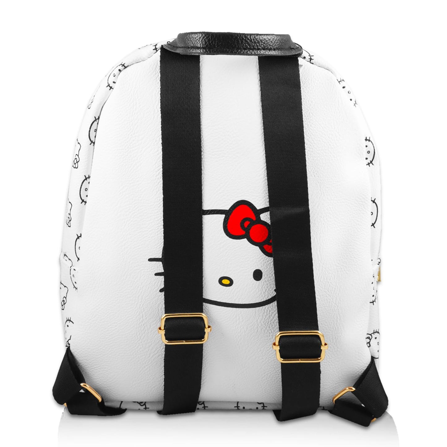 Hello Kitty Backpack Purse for Women Set - 10" Backpack with Front Pocket for Teens Plus Button | Hello Kitty Mini Backpack Bundle
