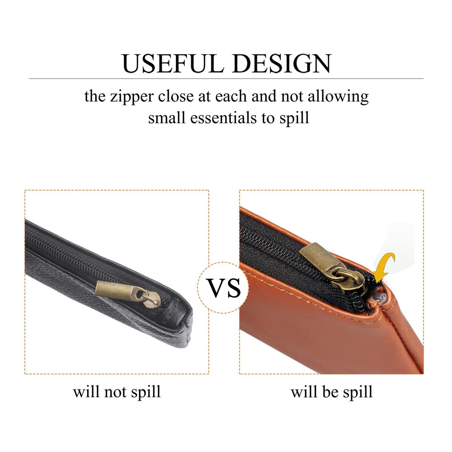 FIREDOG Tobacco Pouch, Small Leather Pouch Rolling Cigarettes Storage Bag Case for Men(Black)