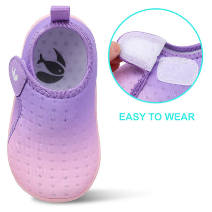 FEETCITY Boys Girls Water Shoes Kids Quick Dry Aqua Socks Non-Slip Barefoot for Sport Beach Swim Surf Toddler 8