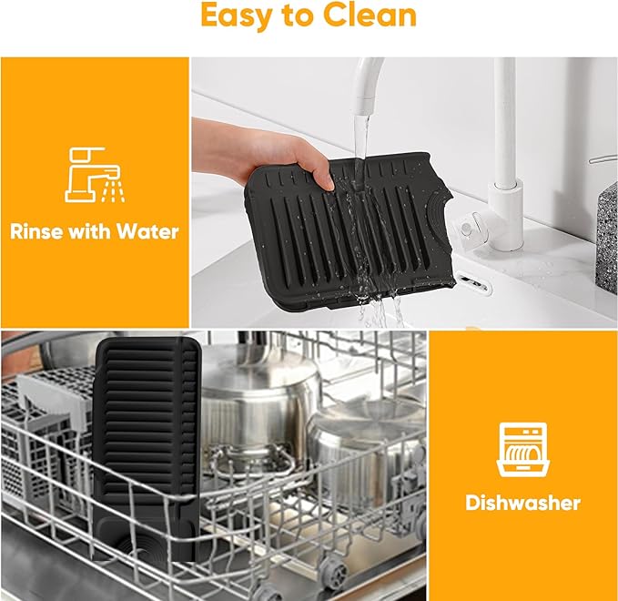 24'' Longer Faucet Mat for Kitchen Sink Splash GuardKitchen Sink Faucet Mat
