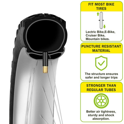 Hydencamm 4 Pack 20x4.0 Fat Tire Tube, 20" x 3.5/4.0 AV Schrader Valve, Premium Butyl 20 x 4 Fat Tire Tube with 2 Tire Levers, 20x4 Inner Tube Compatible with Mountain, Road Bikes, E-Bike, Fat Bike