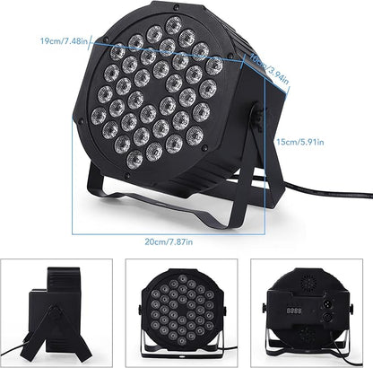 Dj Lights, 8 Pack 36 LED Par Lights Stage Lights with Sound Activated Remote Control & DMX Control, Stage Lighting Uplights for Wedding Club Music Show Christmas Holiday Party Lighting