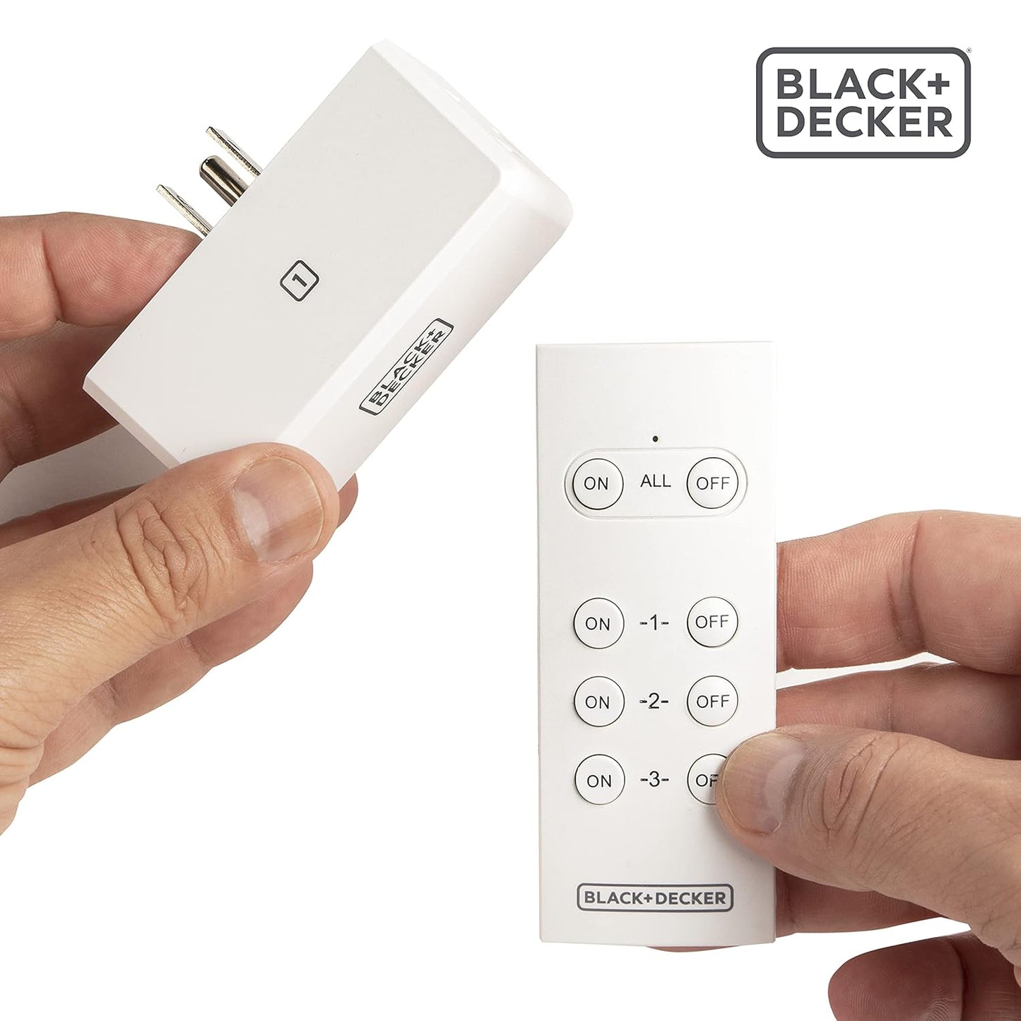 Black+Decker Wireless Remote-Control Outlet, Pack of 3 Outlets, 1 Remote - Premium Light Switches