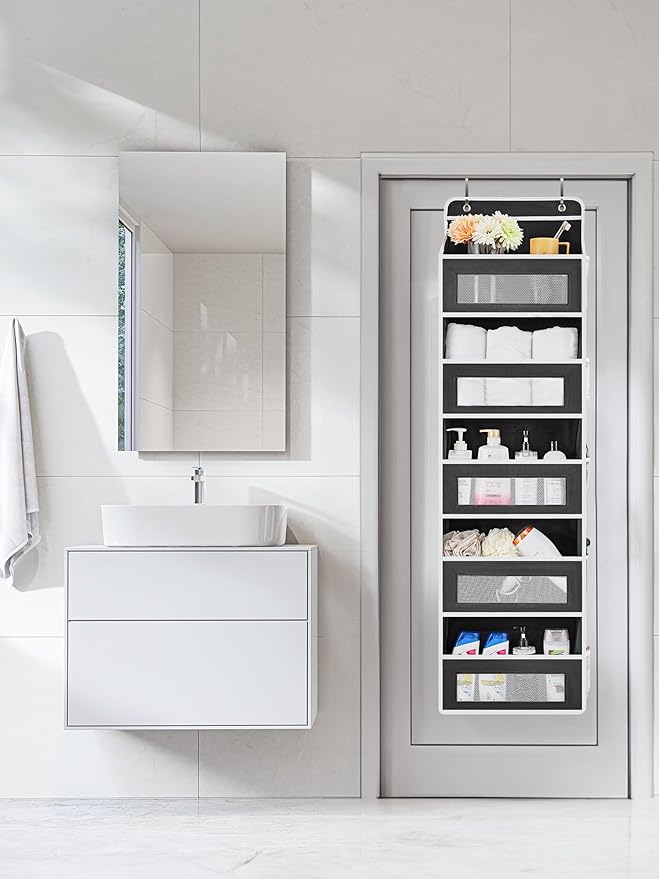 JARLINK 2 Pack Over The Door Organizer Storage, 5 Shelf Hanging Door Organizer