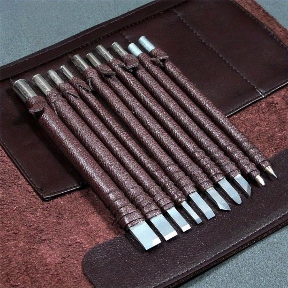 Professional 3Pcs Tungsten Steel Stone Carving Hand Tools Set Stone Carving Chisel Set Woodworking Carving Tool