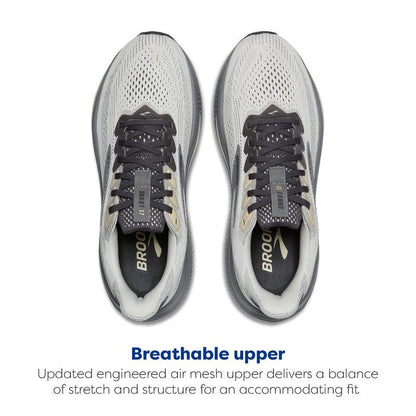 Brooks Men’s Ghost 17 Neutral Running Shoe - Vaporous Grey/Primer/Sand - 7.5 Medium