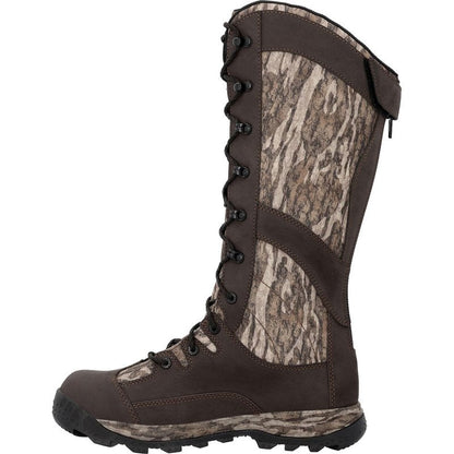ROCKY Wildcat Snake Waterproof Snake Boot, Mossy Oak Bottomland, Size 11(M)