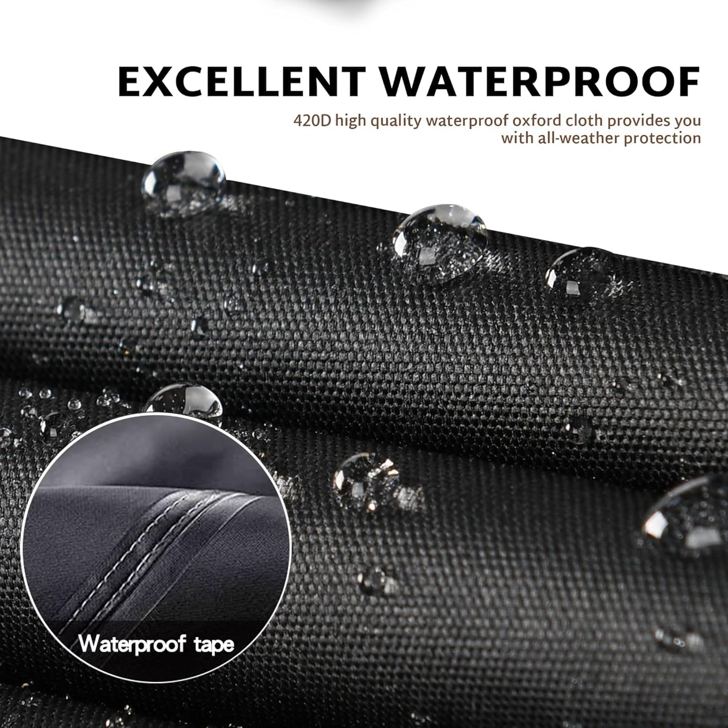 Heavy Duty Waterproof Boat Cover, PU Marine Grade Polyester Boats Covering, UV Resistant Bass Boat Cover, Fits V-Hull Tri-Hull Fish&SkiBoat, Runabout (17'-19', Beam Width up to 96")