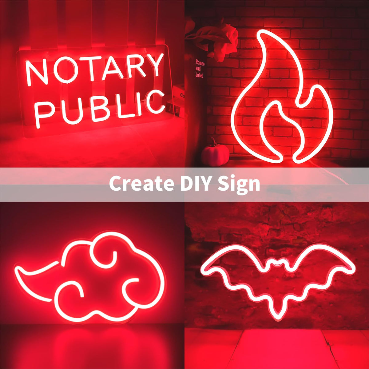 iNextStation Red Neon LED Light Strip, 16.4FT DC12V Flexible Silicone Neon Rope Lights with Touch Dimmer, IP65 Waterproof Cuttable Light Strip Kit for Gaming Room, Bedroom, Home Decor(with Plug)