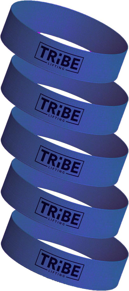 Tribe Lifting Fabric Resistance Bands for Glutes & Legs | 5 Fabric Workout Bands Set | Thick Booty Bands for Squats, Lunges, Hip Training, Physical Therapy & Home Workouts