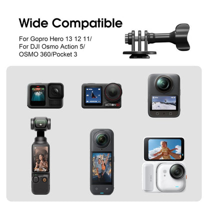 STARTRC VCR Selfie Stick Holster Backpack Strap Clip Mount for Insta 360 X5 X4 Air Go Ultra ACE Pro 2 Ajustable Quick Release for pro Hero 13 12 Max 2 for DJI osmo Nano Action 6 5 Accessories