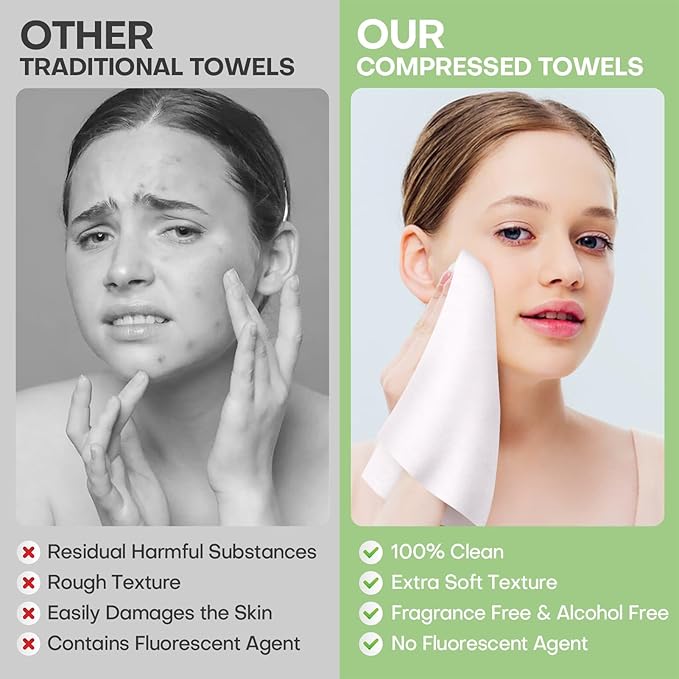 1000Pcs Compressed Towel Mini Tablets Disposable Face Towelette