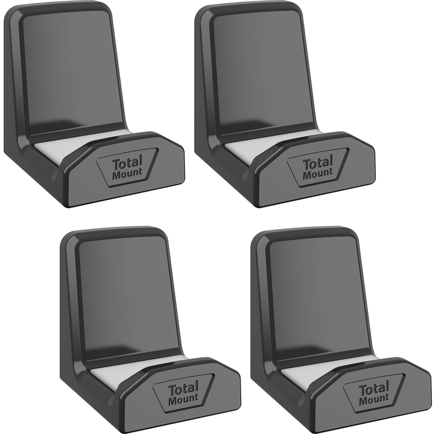 TotalMount Controller Wall Stands (4 Pack) with Non-Slip Pads & Removable Adhesive for Xbox, PS5, PS4, and Nintendo – These Premium Holders Won’t Damage Your Wall with Screws or Permanent Adhesive