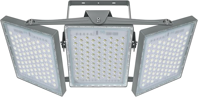 STASUN LED Flood Light Outdoor, 450W 40500lm Outdoor Lighting with 330° Wider Lighting Angle, 5000K, 3 Adjustable Heads, IP66 Waterproof LED Security Area Lights for Yard, Stadium, Parking Lot