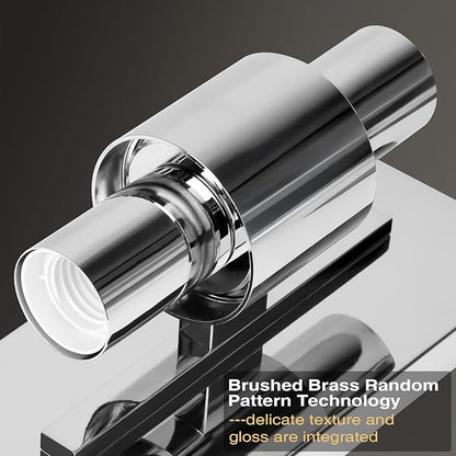 Chrome Wall Sconces, 22.8" Bathroom Sconces, Indoor Sconces Wall Lighting Up and Down, Nickel Wall Sconce Dimmable, Vanity Lights Fixtures with Tube, Glass Sconce for Bedroom, Staircase