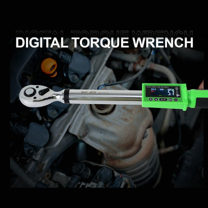 INGJER Electronic torque wrench, 1/2 Digital Torque Wrench 8-160FT-LB/10-220N.M, Torque Range Accurate to 2%, Torque Wrench with Buzzer and LED Flash Notification for Bike/Motorcycle/Auto Repair