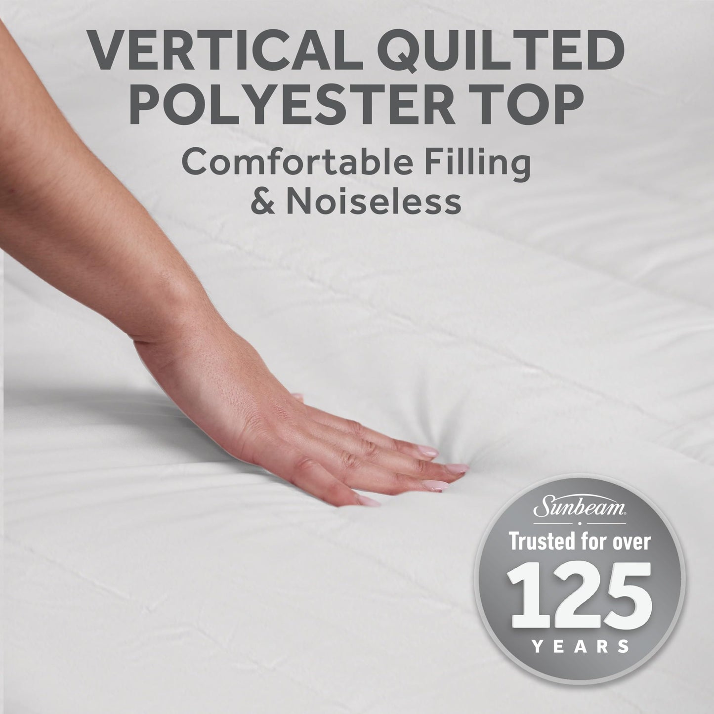 Sunbeam Premium Quilted Electric Heated Mattress Pad Twin 39" x 75" - 12 Heat Settings, 12-Hour Selectable Auto Shut-Off, Fast Heating, Warming Bed, Machine Washable, Extra-Soft Warm Cozy
