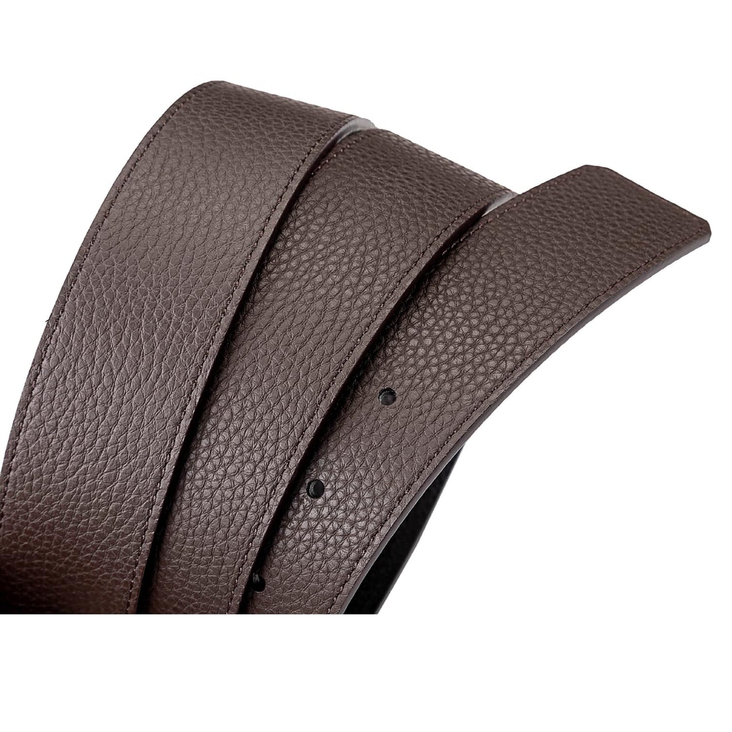 Vatee's Reversible Genuine Leather Belts For Men/Women Replacement Belt Strap Without Buckle 1.5"(38mm) Wide 49"(125cm) Long Black & Coffee