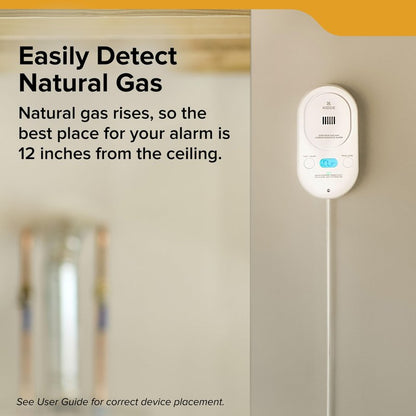 Kidde Carbon Monoxide + Explosive Gas, Natural Gas & Propane Alarm, Plug-in with AA Battery Backup, Digital Backlit Display, 85 dB Alarm, Rotating Plug, LED Status Indicators, 5th Edition, COPDLG