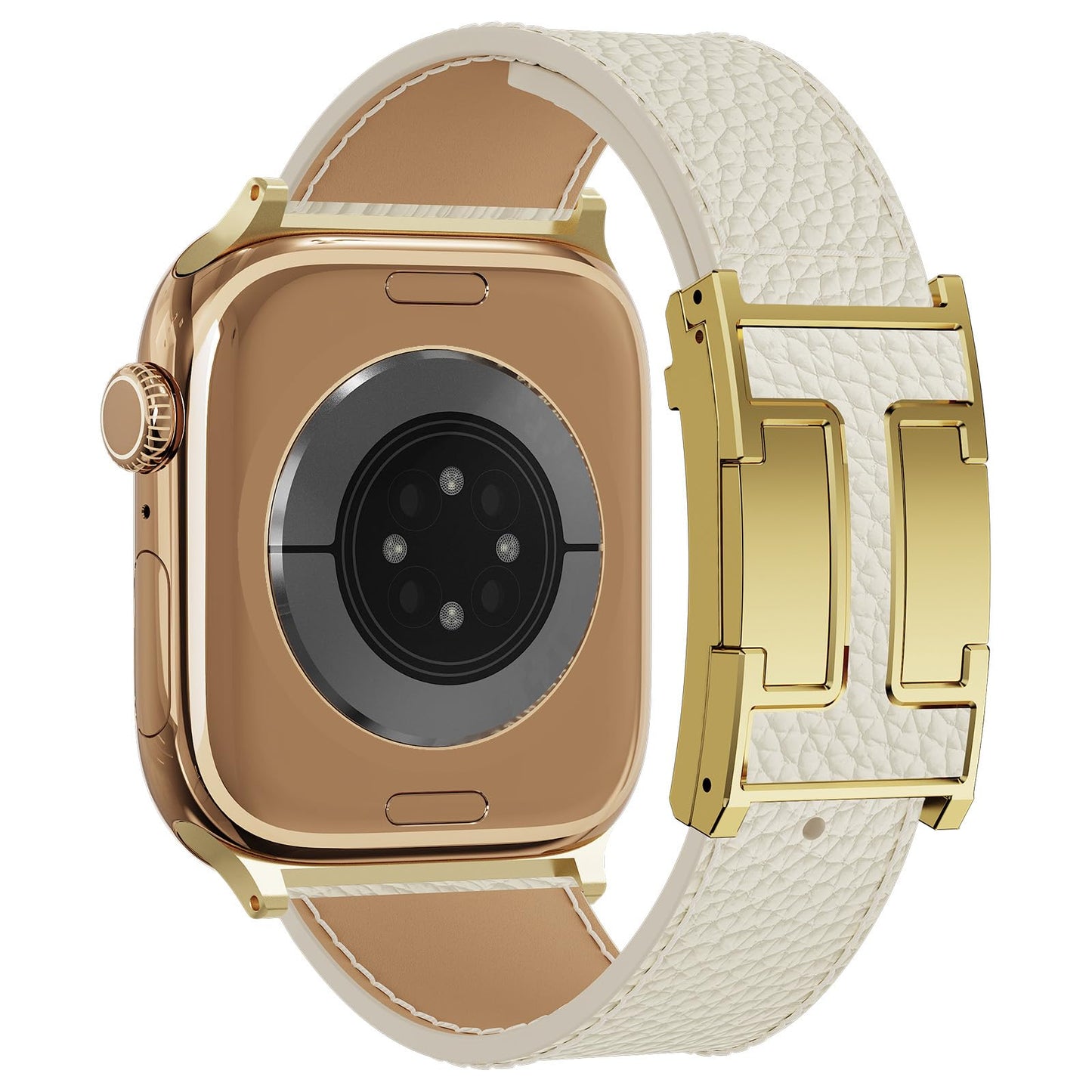 Leather Magnetic Watch Band Compatible with Apple Watch Ultra 49mm 46mm 45mm 44mm 42mm 41mm 40mm 38mm, Designer Replacement Strap for Women Men iWatch Series 9/8/7/6/5/4/3/2/1/SE/Ultra 2