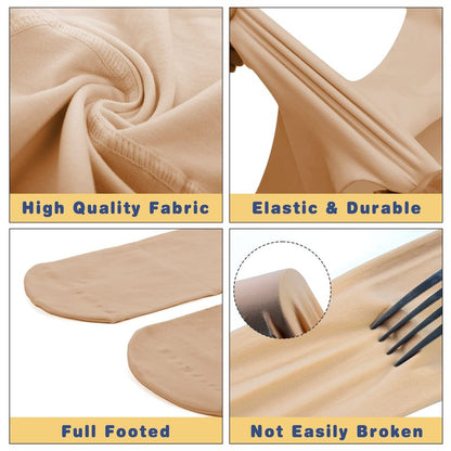 Ultra Soft Ballet Tights for Toddler Girls - Breathable, Durable, Footed, Warm Nude Stockings for Girls 6-8 Years