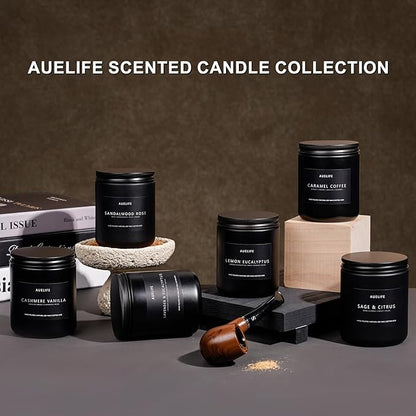 2 Pack Candle | Smoke & Vanilla + Whiskey Tobacco - Candles for Men - Masculine Candle, Soy Candles for Home Scented - Gifts for Men, Home Fragrance Manly Gifts - Each of 7oz