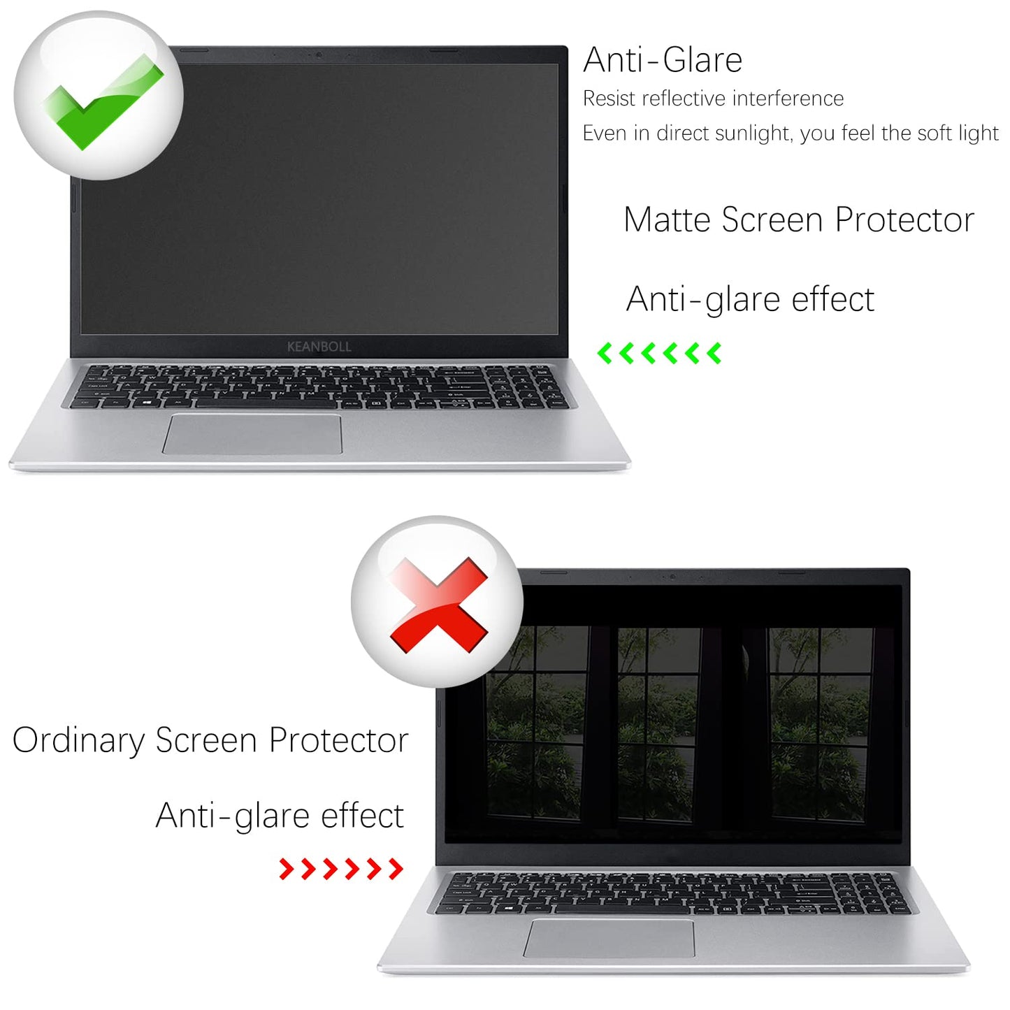 KEANBOLL 3 Pack Anti Glare Screen Protector for New Apple 2025-2024-2023 MacBook Air 15 inch (Model: A3241 A3114 A2941) Laptop with M4 M3 M2 Chip 15.3 inch Laptop,Anti Fingerprint (Matte) Shield