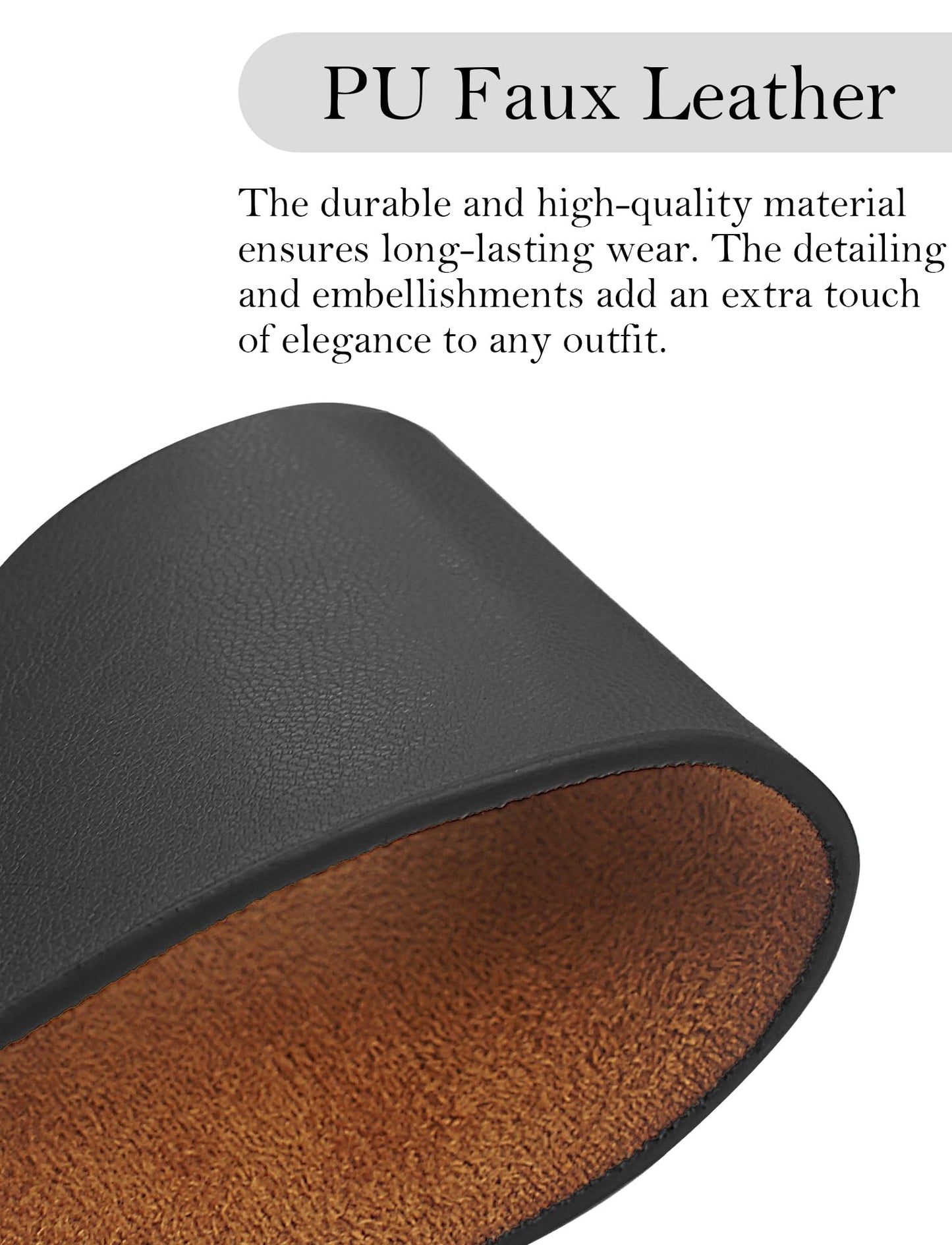 Happy Cherry Harness Belt for Women Punk Belt PU Leather Fashion Accessories for Dress Blouses