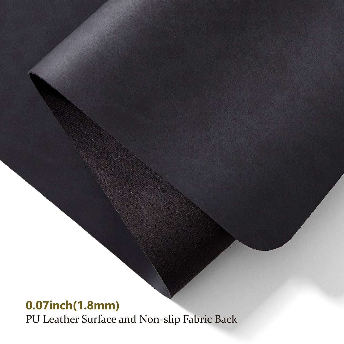 Distressed Leather Desk Mat - Non-Slip PU Desk Pad for Office and Home - Desk Organization and Accessories - Ideal for Large Mouse Pad and Desk Mats on Top of Desks(Charcoal Black,47.2"x 17")