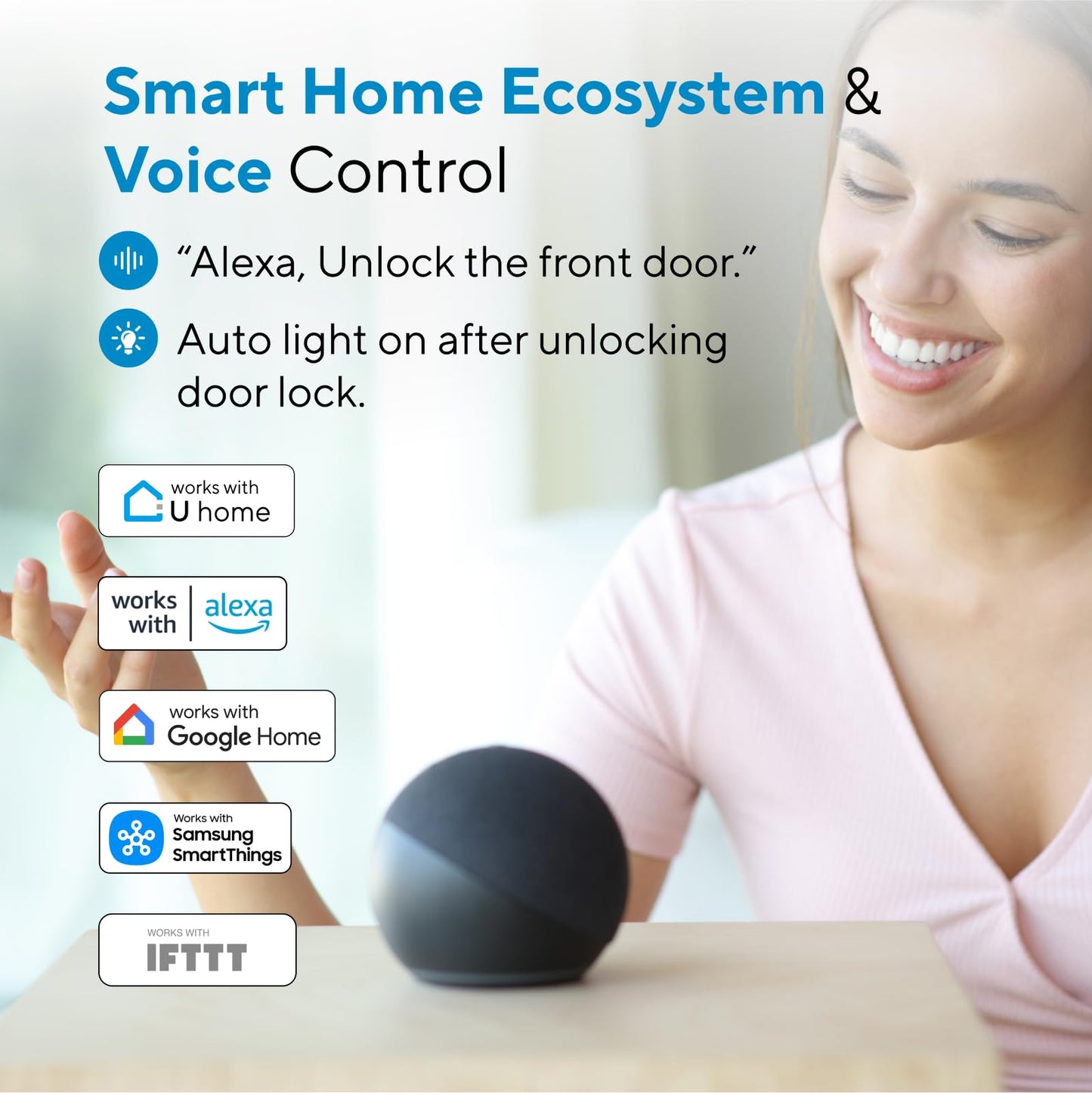 ULTRALOQ Bolt Fingerprint WiFi Smart Lock, Works with Apple Home, Siri, Alexa, 8-in-1 Keyless Entry with Fingerprint ID, App Remote Control, Keypad Deadbolt, BHMA Cert., Easy Install, 10 Mo. Battery