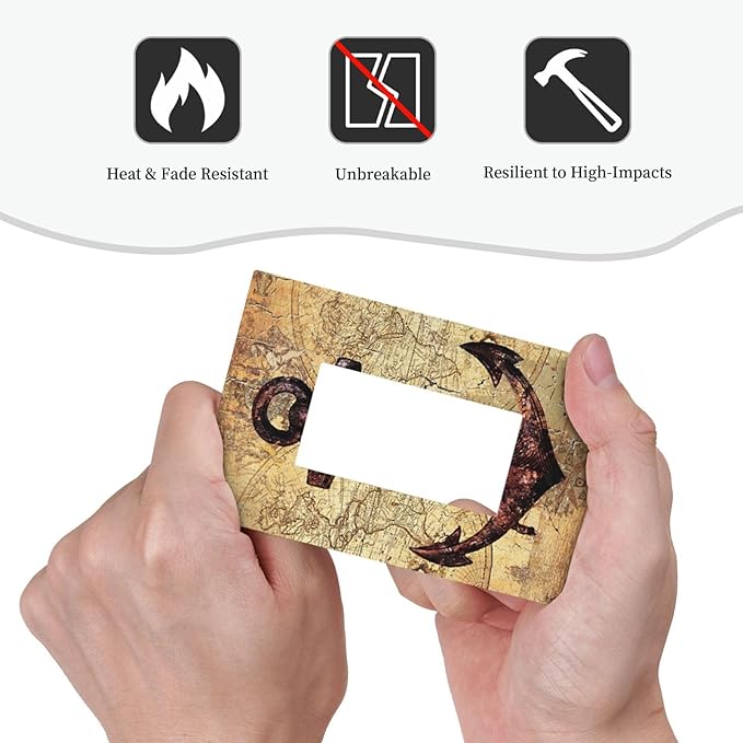 Anchor Nautical Vintage Map Single Rocker Light Switch Covers 1 Gang Outlet Cover Wall Plate Decorative GFCI Switchplate Faceplate for Office Livingroom Home Decor