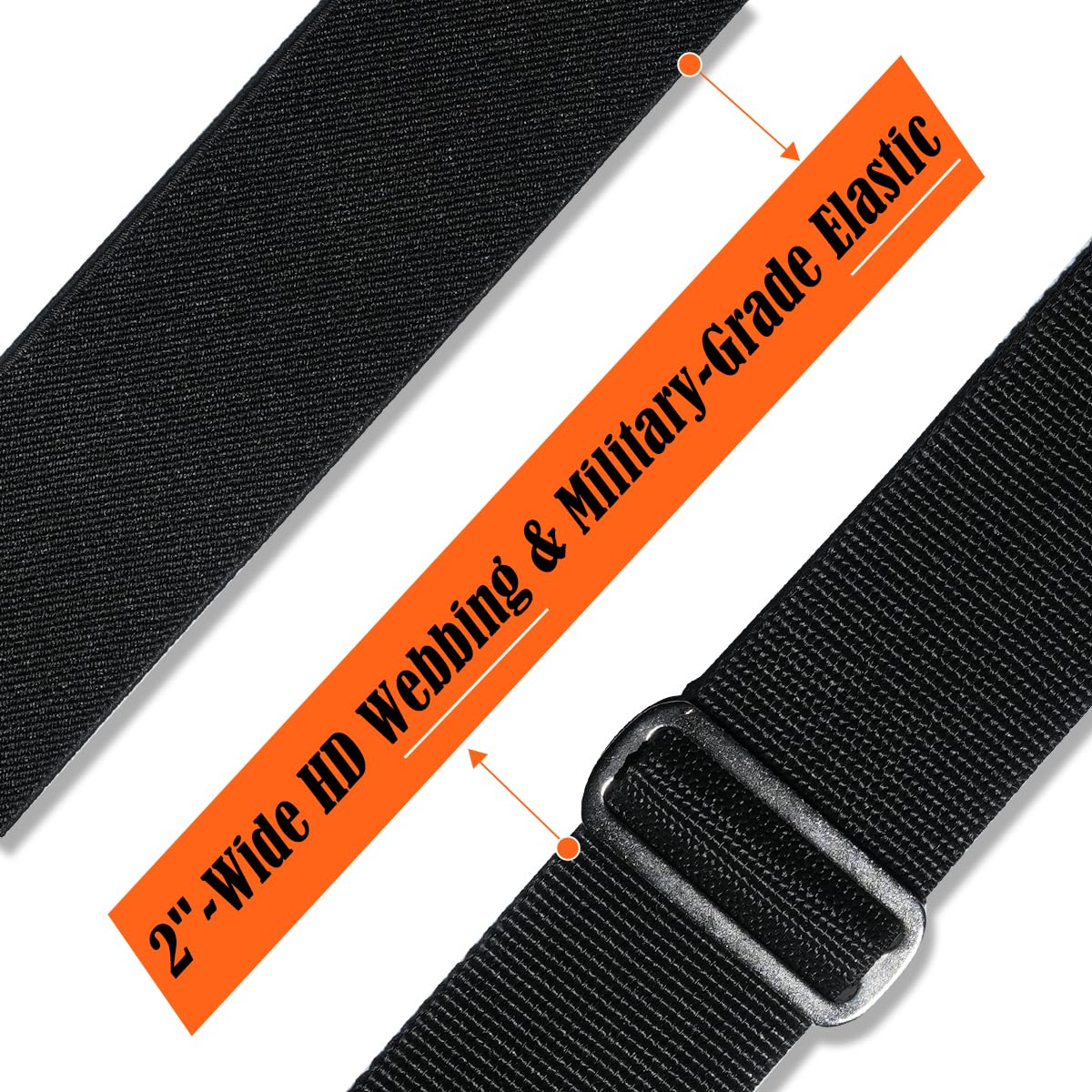 WELKINLAND 2-Piece Sets Black & Brown Work Suspenders, Heavy Duty Suspenders for Men, 2Inch-Wide Mens Suspenders Hooks Belt Loop for Seniors, Black Mens Suspender Jeans, Brown Suspender Men Gift