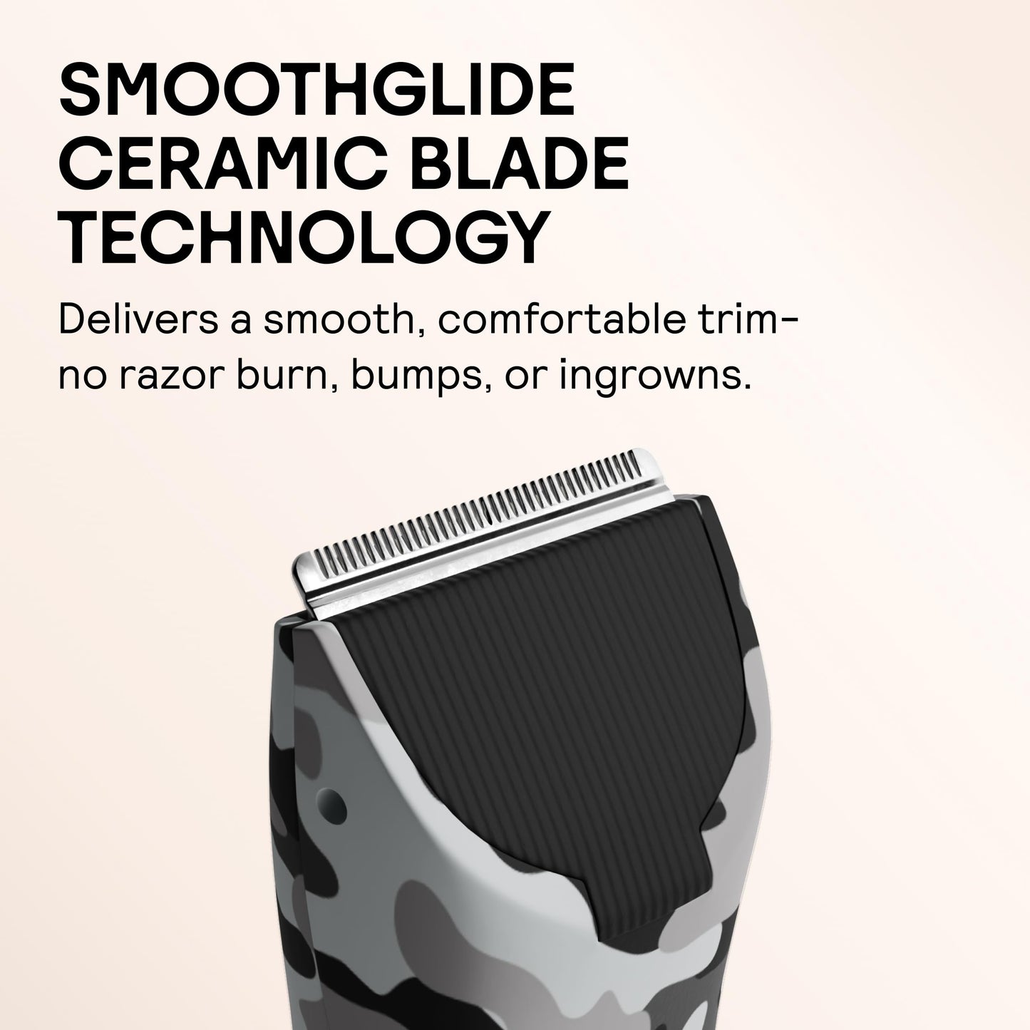 MERIDIAN The Trimmer Original - Body Hair Trimmer for Men, Electric Shaver for Pubic Hair, Chest, Legs & Bikini, Waterproof & Rechargeable, Sage