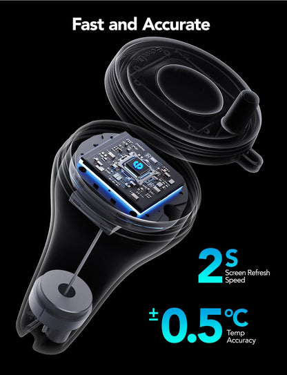 GoveeLife Wireless Pool Thermometer with App Remote, WiFi Digital Pool Thermometer Floating with IPX7 Waterproof, Notification Alert, Smart Swimming Temperature Monitor for Bath Tub, Aquarium, Hot Tub