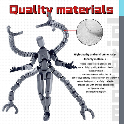 PkghoKids Assembly Completed T 3D Printed Dummy Robot 13 Action Figure