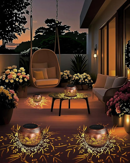 Solar Lanterns Outdoor Waterproof Hummingbird Garden Decor Birthday Gifts for Women, Mothers Day Gifts for Mom, Solar Table Lantern Decorations for Yard Patio Porch Deck Backyard Outside 2 Pack