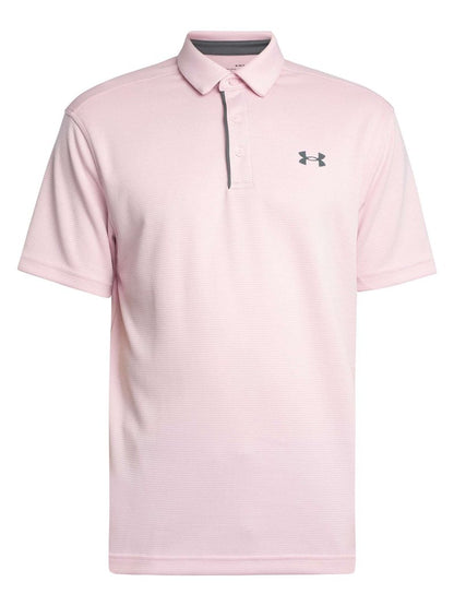 Under Armour Men's Tech Golf Polo, (647) Prime Pink / / Pitch Gray, Large