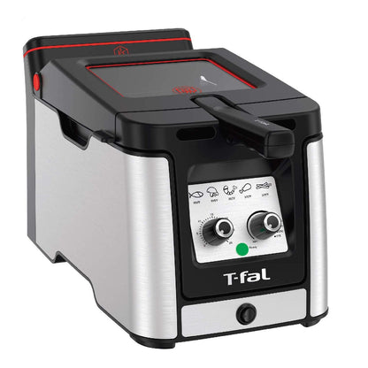 T-fal 3.5L Stainless Steel Deep Fryer with Basket for Home Use, 1700W, Deep Fryer with Oil Filtration, Temp Control, Digital Timer