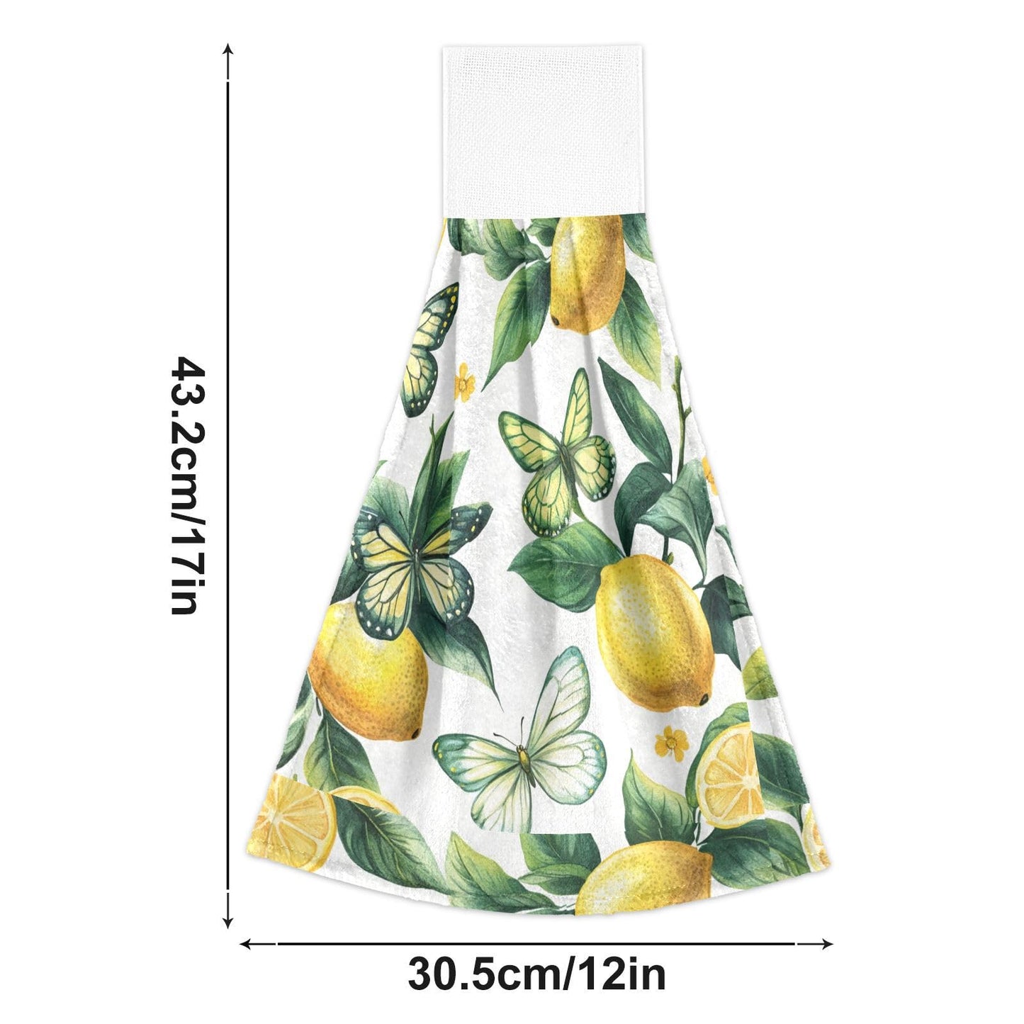 Boccsty Lemon Hanging Kitchen Towels 2 Pieces Summer Lime Tree Branch Dish Cloth Tie Towels Hand Towel Tea Bar Towels for Bathroom Farmhouse Housewarming Tabletop Home