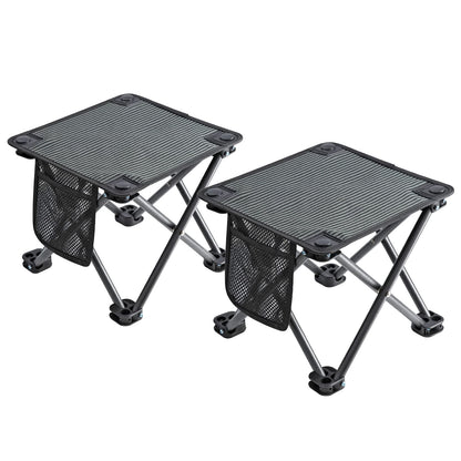 KingCamp 2 Pack Camping Stool Small Portable Folding Stool Mini Lightweight Backpacking Chair for Outdoor Camping Hiking Fishing Traveling Picnic