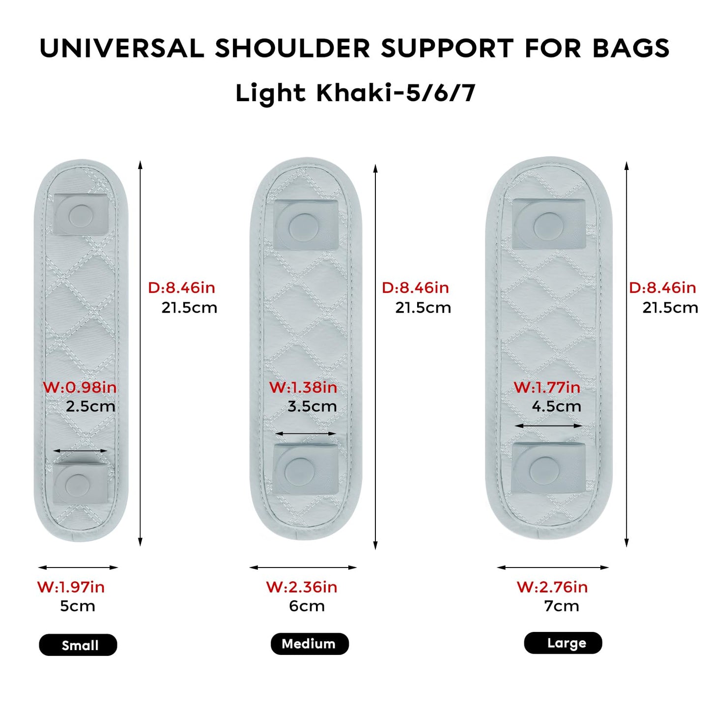 GIVLEFLY Small Shoulder Strap Pad for Purse & Tote Bags, Soft Cushion Protector with Anti-Slip Backing, Comfortable Support, Light Blue