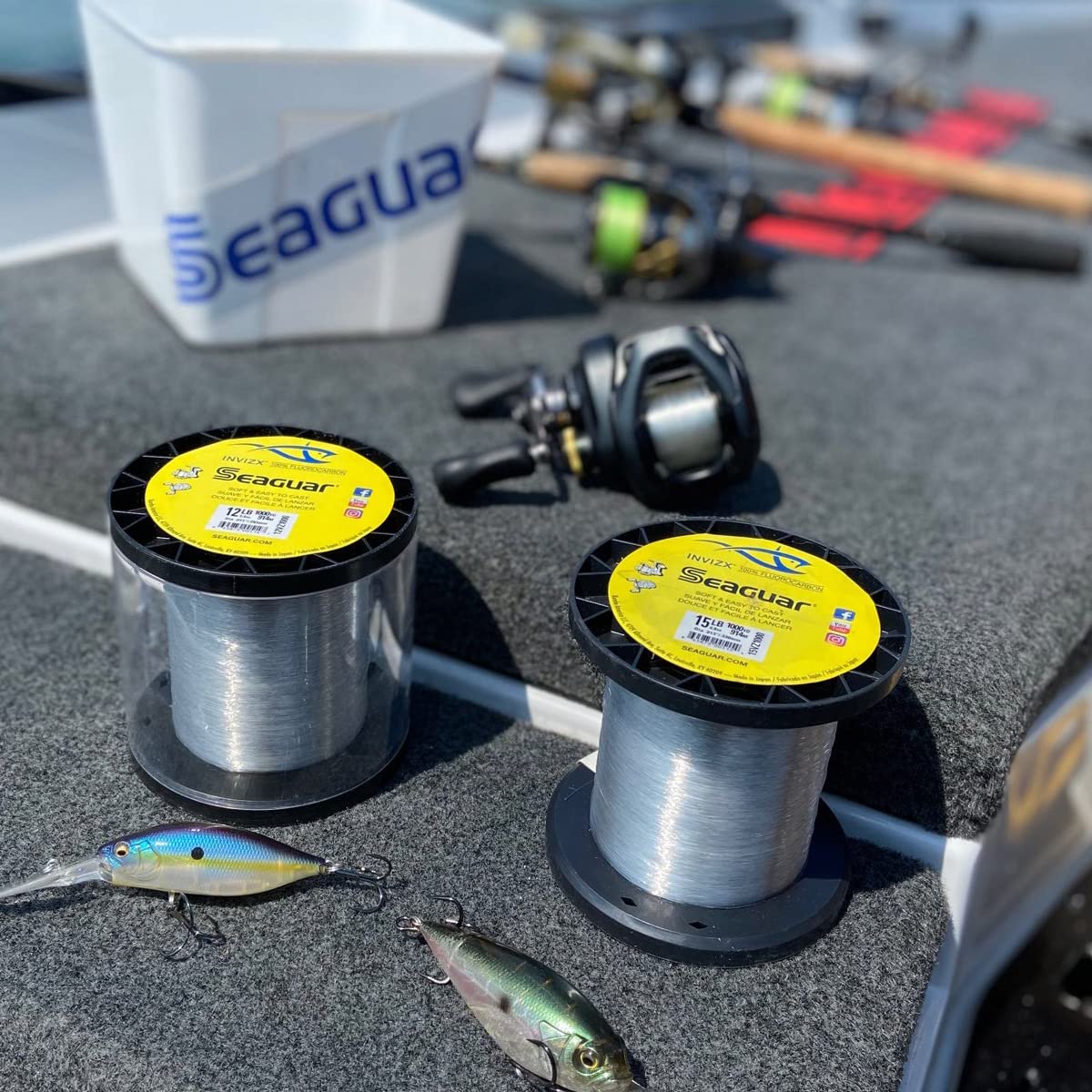 Seaguar Invizx Freshwater 100% Fluorocarbon Fishing Line 8lbs, 200yds Break Strength/Length, clear - 08VZ200