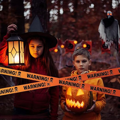 3 Pcs Halloween Fright Tape Bundle - Warning - Enter If You Dare - Haunted Keep Out, 3inx90ft Halloween Decoration Clearance,Caution Tape for Haunted Houses, Danger, Beware and Attention
