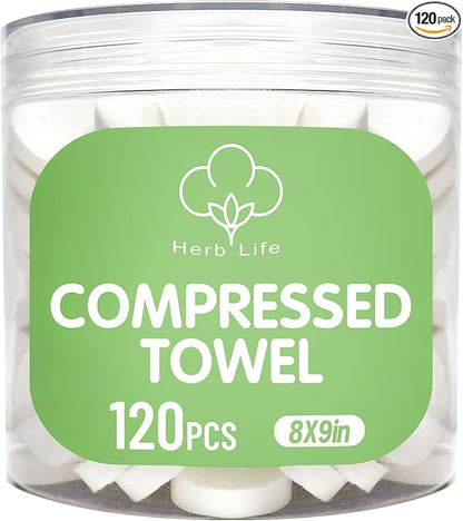 120 Pcs Mini Compressed Towels, Disposable Face Compressed Towel, Compressed