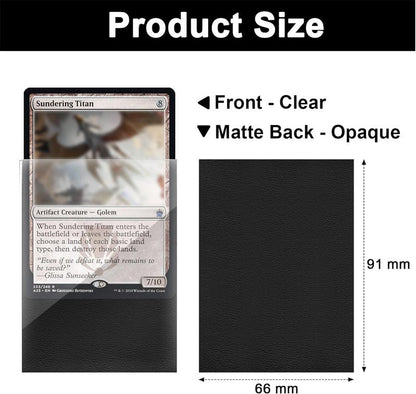 120Pack Card Sleeves for Trading Cards, Matte Card Sleeves Deck Card Protectors, Standard Perfect Shuffling, Sports Cards,Game Card, 66x91mm, White