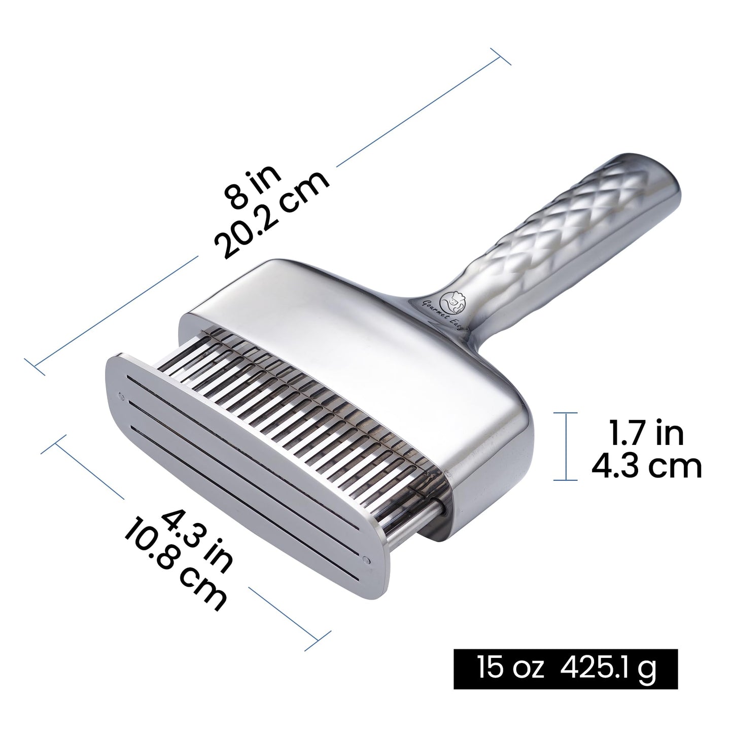 Meat Tenderizer Tool – Hassle Free Extra Long Handle, Rustproof One-Piece Meat Tenderizer Mallet & Hammer, Stainless Steel Blade Needle, Steak Cooking Accessories, No Assembly Needed, 5-Year Warranty